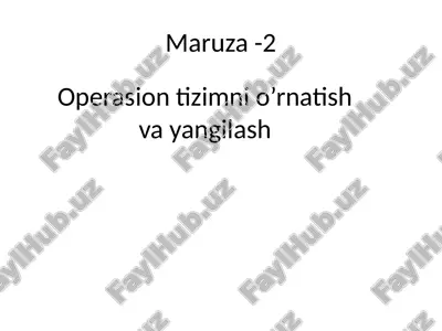 linux operatsion tizimi — PPTX