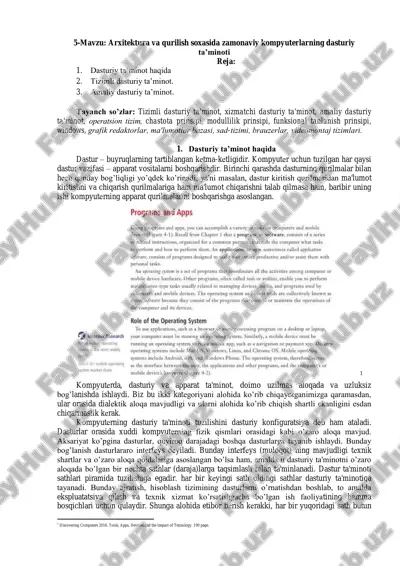 arxitektura va qurilish soxasida zamonaviy kompyuterlarning dasturiy ta’minoti — PDF