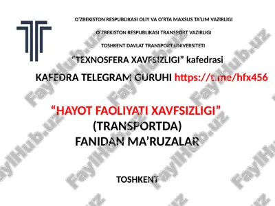 "mehnatgigiyenasivaishlabchiqarishsanitariyasi" — PPTX