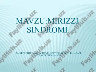 mirizzi sindromi — PPTX