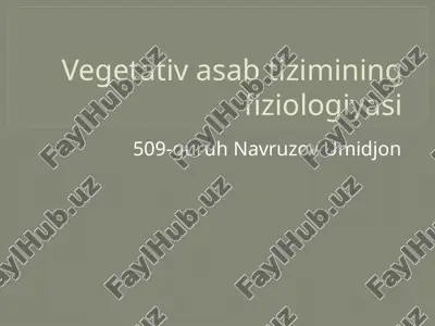vegetativ asabtizimi — PPTX