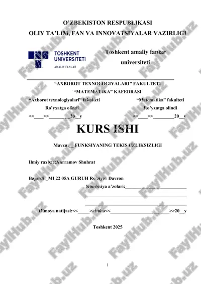 funksiyaning tekis uzliksizligi — DOC