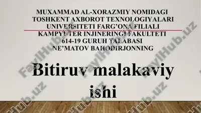 andijon viloyati izboskan tumani 25-maktabi vebsaytini tayyorlash — PPTX