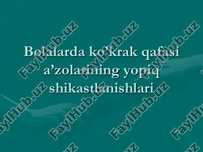 ko'krak qafasi jarohatlarining tibbiyot asoslari — PDF