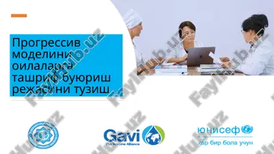 progressiv modelini oilalarga tashrif buyurish rejasini tuzish — PPTX