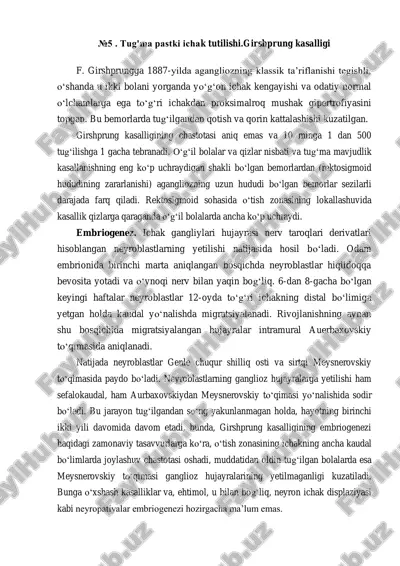 girshprung kasalligi — PDF