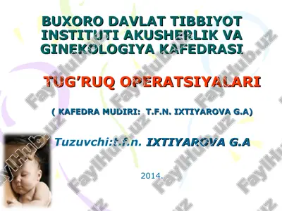 tug’ruq operatsiyalari — PPT