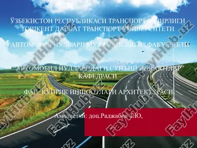 ko'priklar va tonnellarning arxitekturasi — PPT