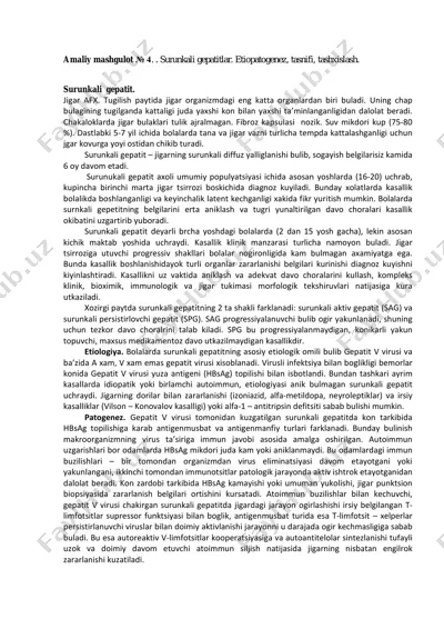 surunkali gepatitlar — PDF
