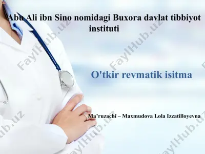 o'tkir revmatik isitma — PPTX
