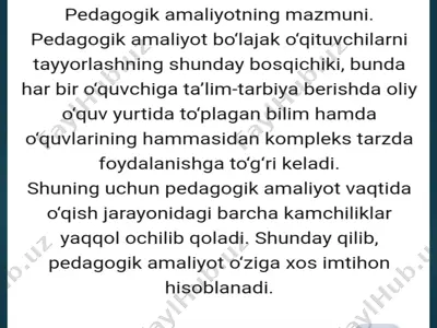 pedagogik amaliyotning mazmuni — PPTX