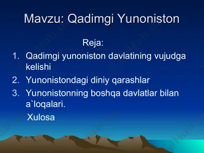 qadimgi yunoniston — PPT