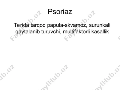 psoriaz — PPT