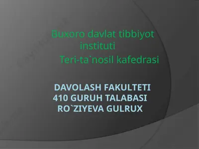 qo`zg`atuvchisi (sarcoptesskabici) — PPTX
