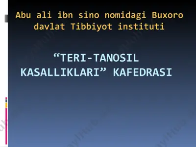 qo'tir kasalligi — PPT