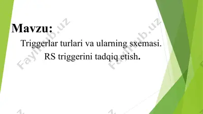 kombinatsion sxemalar — PPT