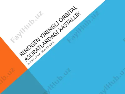 rinogen ko'z kosasi (orbital) va kalla ichi asoratları — PPTX