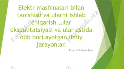 elektr mashinalar — PPTX