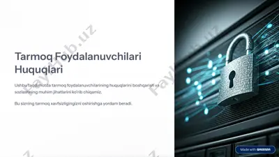 tarmoq foydalanuvchilari huquqlari — PDF