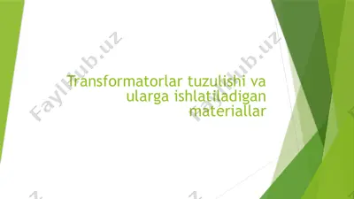transformatorlar — PPTX