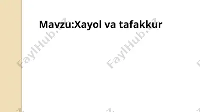 xayolva tafakkur — PPT