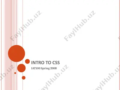 intro to css — PPT