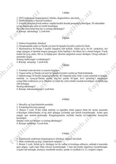reanimatsiya davolash usullari — DOCX