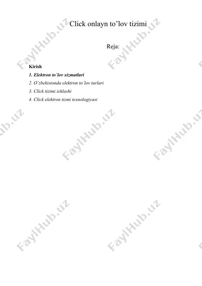 click onlayn to’lov tizimi — DOCX
