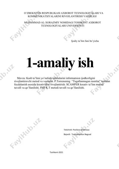 kasb ta’limi yo’nalishi talabalarini informatsion ijodkorligini rivojlantiruvchi metod va vositalar — DOCX