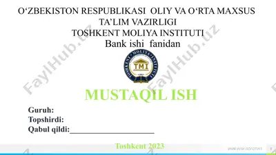 madad invest bank aksiyadorlik tijorat banki — PPTX