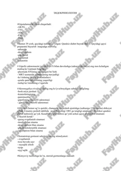endokrinologiya — DOCX