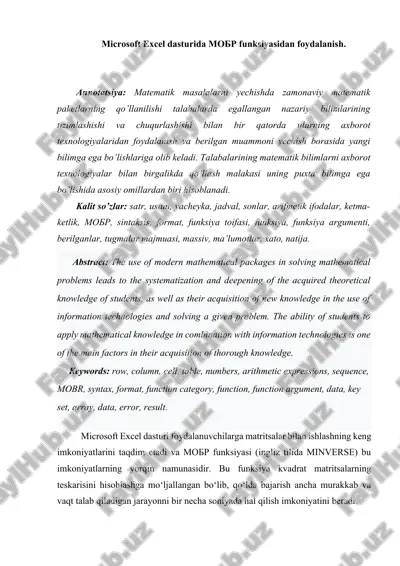 informatika tayyor maqola — DOCX