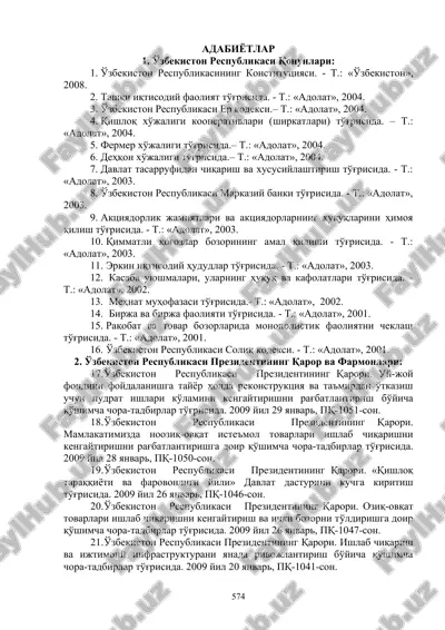uzbekiston respublikasi qonunlari — DOC