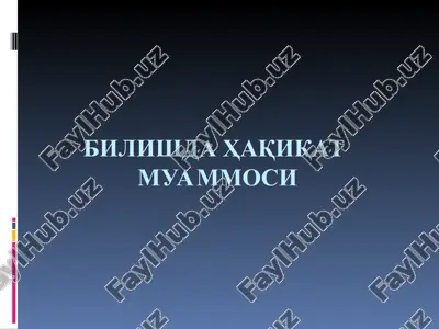 haqiqatmummosi — PPT