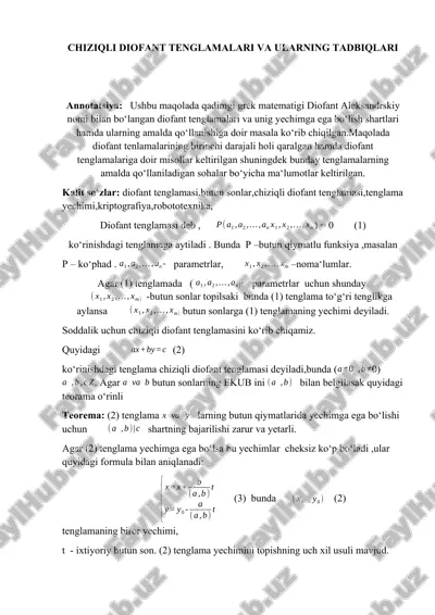 algebra maqola — DOCX
