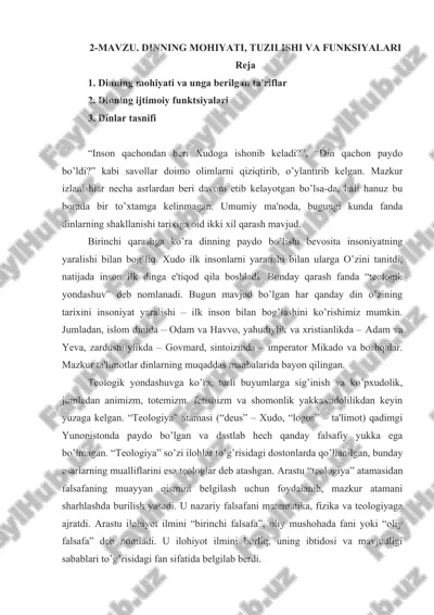 dinning mohiyati, tuzilishi va funktsiyalari — DOCX