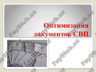 optimizatsiya dokumentov svp — PPTX
