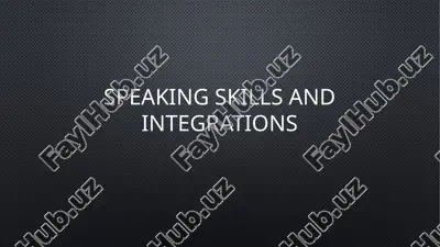 speaking skills and integrations — PPTX