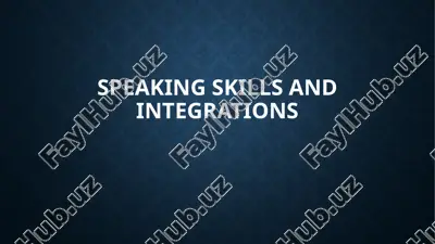 speaking skills and integrations — PPTX