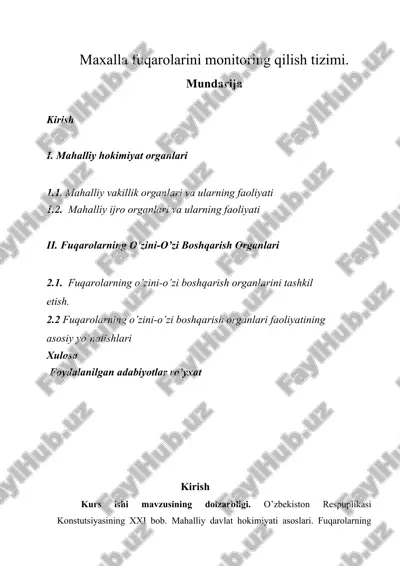 maxalla fuqarolarini monitoring qilish tizimi. — DOCX
