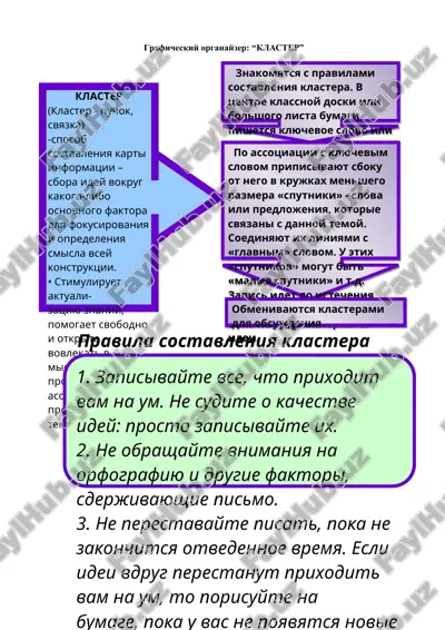 graficheskiy organayzer "klaster" — DOCX