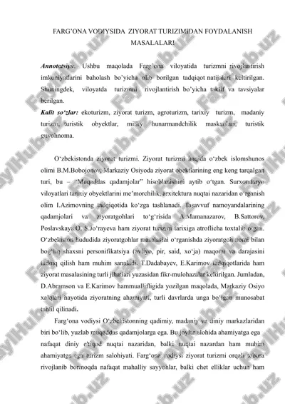 maqola geografiya — DOCX