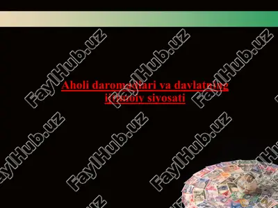 aholi daromadlari va davlatning ijtimoiy siyosati — PPTX