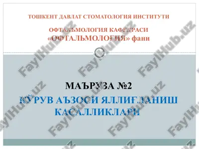 ko'ruv a'zosi yallig'lanish kasalliklari — PPT