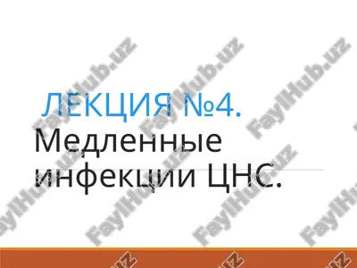 lektsiya №4. medlennie infektsii tsns — PPT