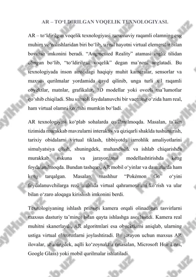to‘ldirilgan voqelik texnologiyasi — DOCX
