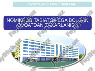ovqatdan zaxarlanish — PPT