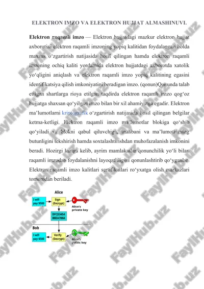 elektron imzo va elektron hujjat almashinuvi — DOCX