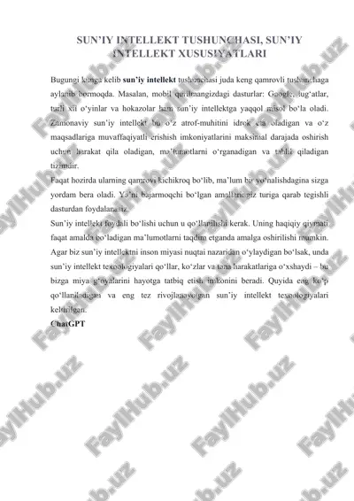 sun’iy intellekt tushunchasi — DOCX