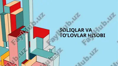 soliqlar va tulovlar — PPTX